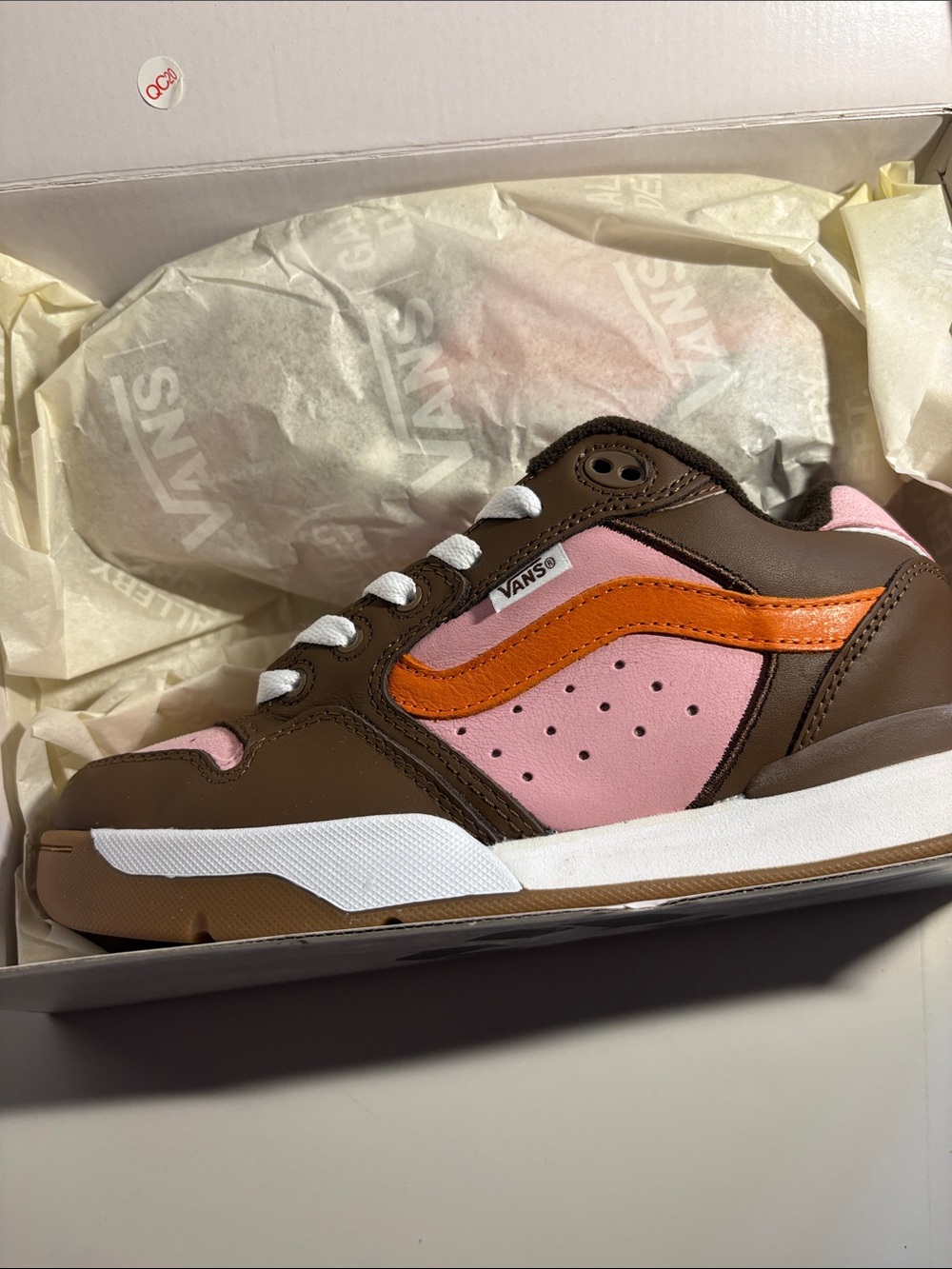 Vans gallery department Brown, Pink & Orange Low-Top Skate Shoe